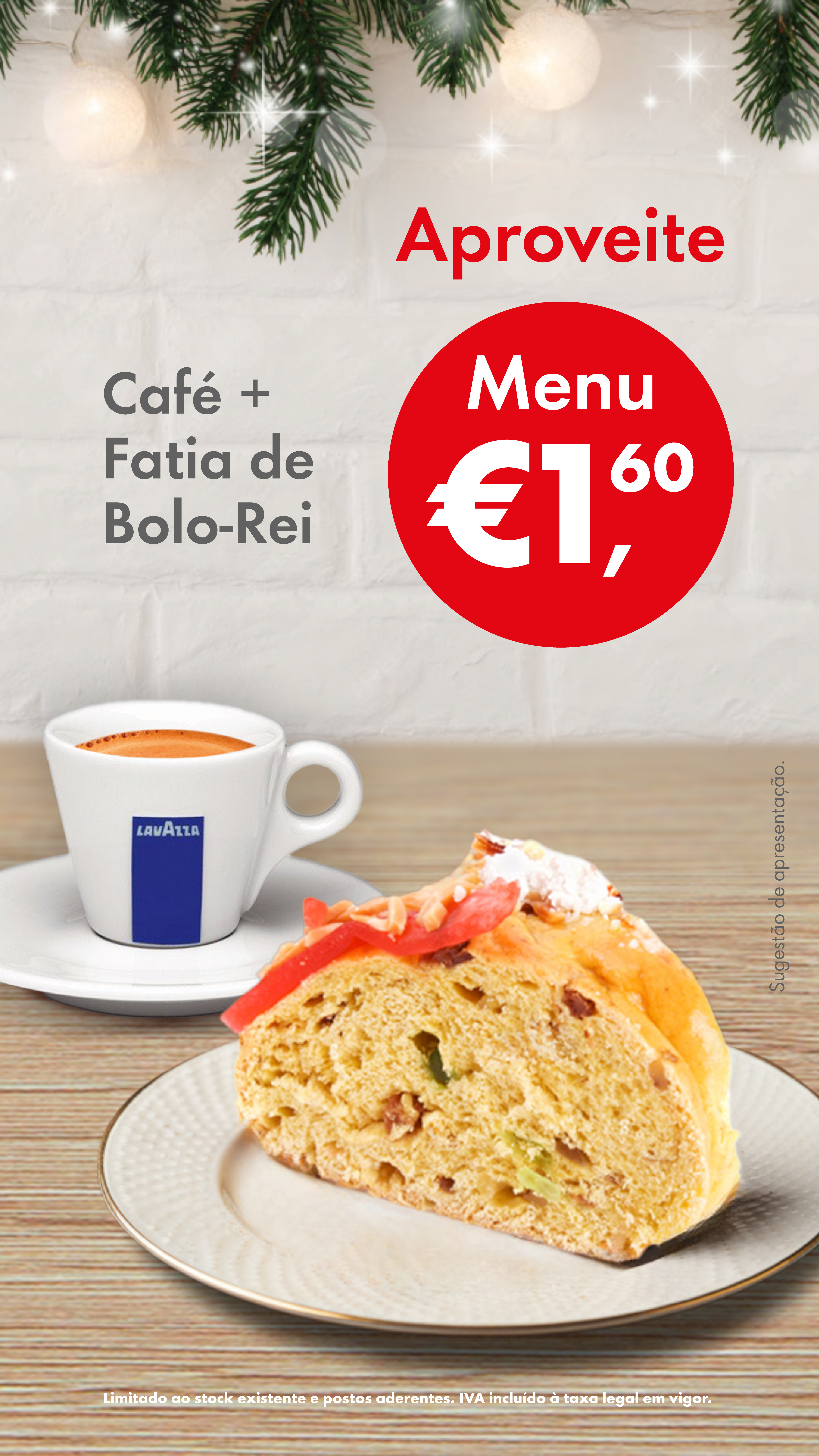 Menu Bolo Rei + Café