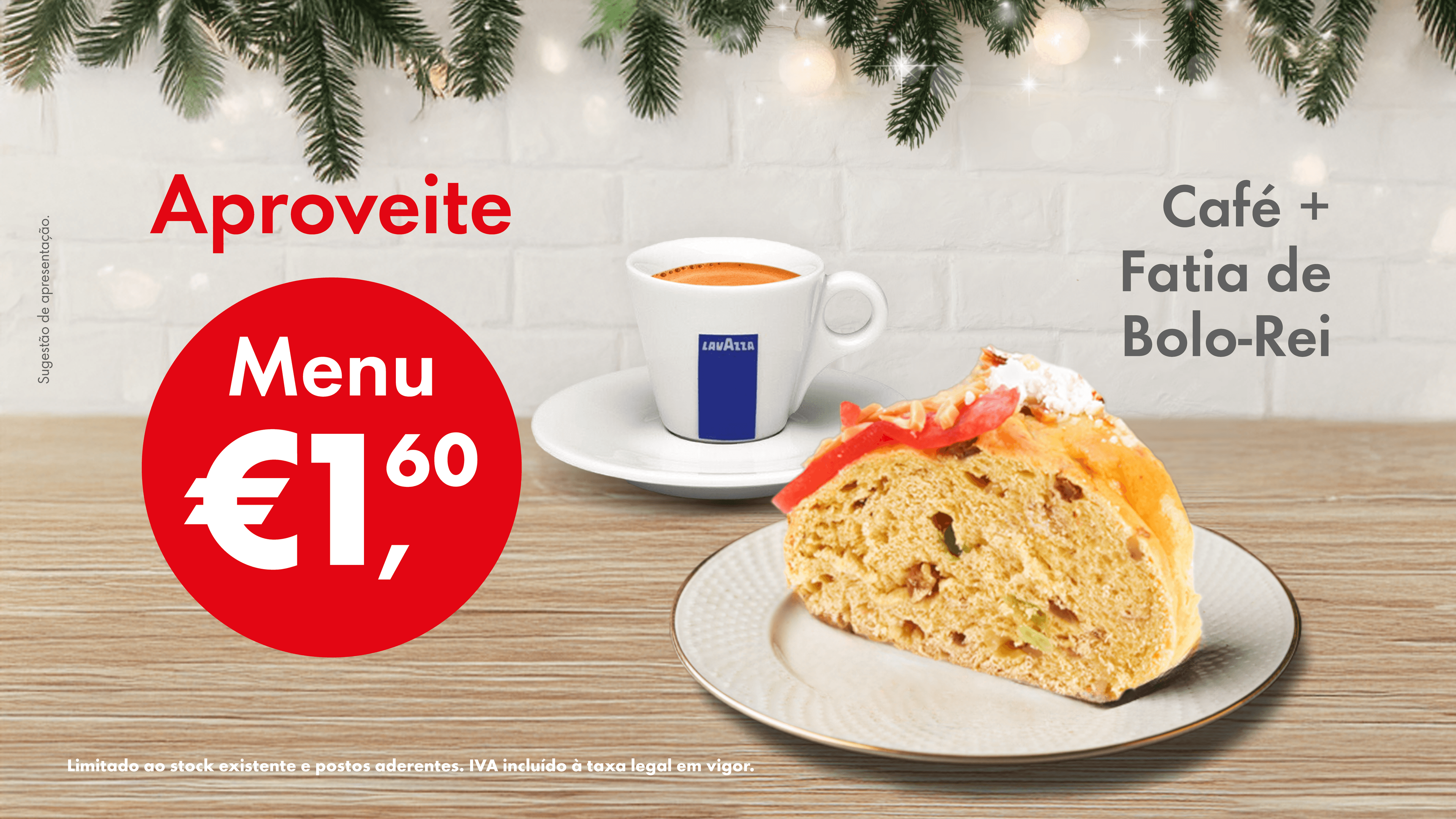 Menu Bolo Rei + Café